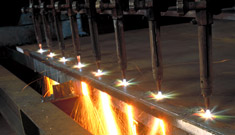 Multiple oxy cutting torches